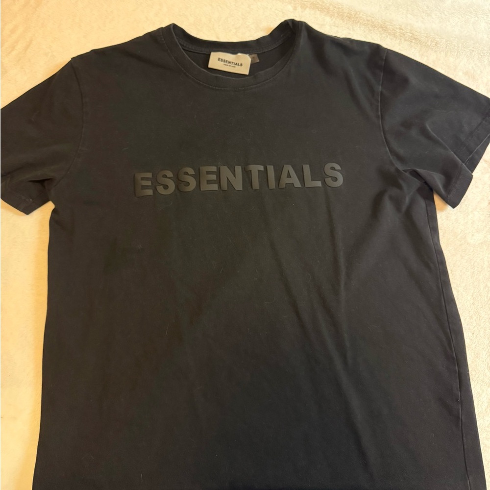 Essentials Charcoal Tee with Embossed Logo